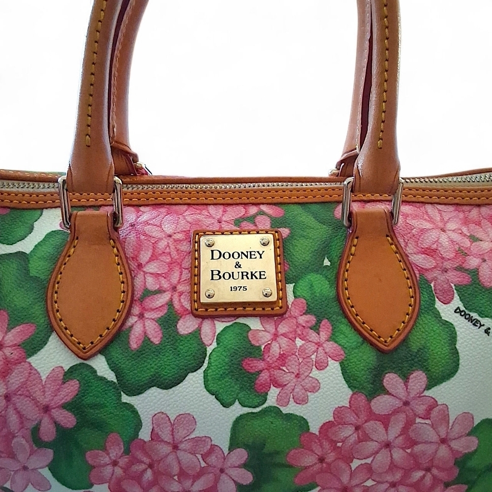 Dooney & Bourke Geranium Floral Satchel Boston Bag - Picture 2 of 16